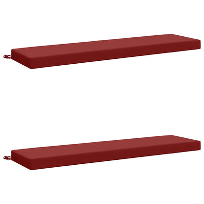 2-Piece Bench Cushions SOEST 2 pcs 100% Polyester Wine Red