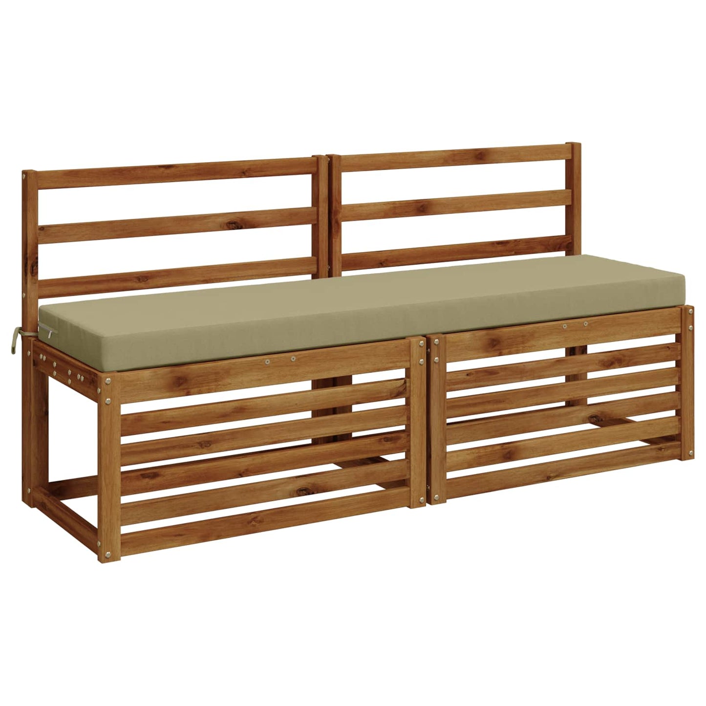 2-Piece Bench Cushions SOEST 2 pcs 100% Polyester Light Green
