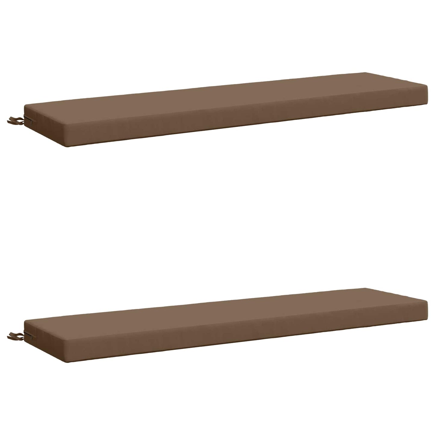 2-Piece Bench Cushions SOEST 2 pcs 100% Polyester Taupe