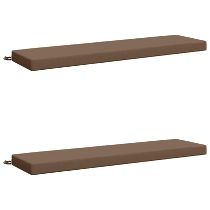 2-Piece Bench Cushions SOEST 2 pcs 100% Polyester Taupe