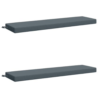 2-Piece Bench Cushions SOEST 2 pcs 100% Polyester Blue