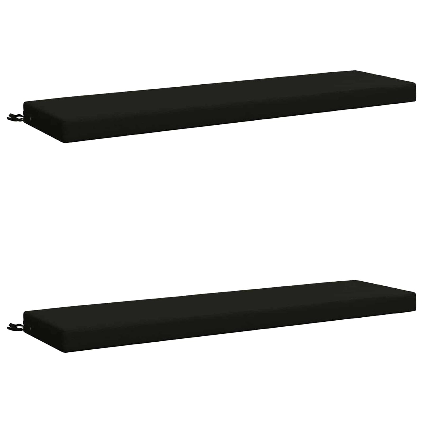 2-Piece Bench Cushions SOEST 2 pcs 100% Polyester Black