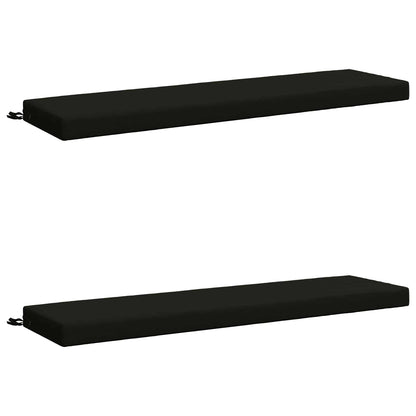 2-Piece Bench Cushions SOEST 2 pcs 100% Polyester Black