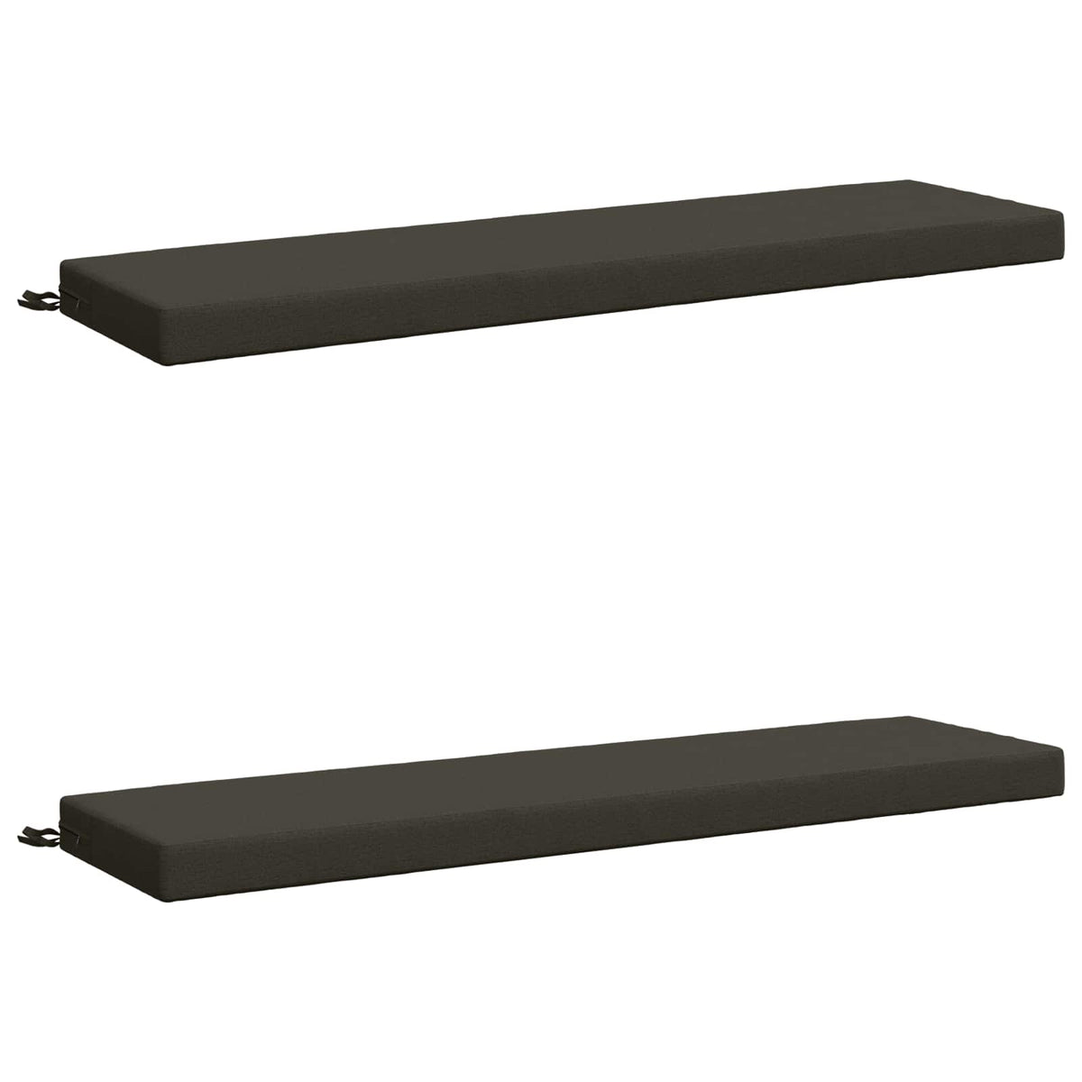 2-Piece Bench Cushions SOEST 2 pcs 100% Polyester Anthracite