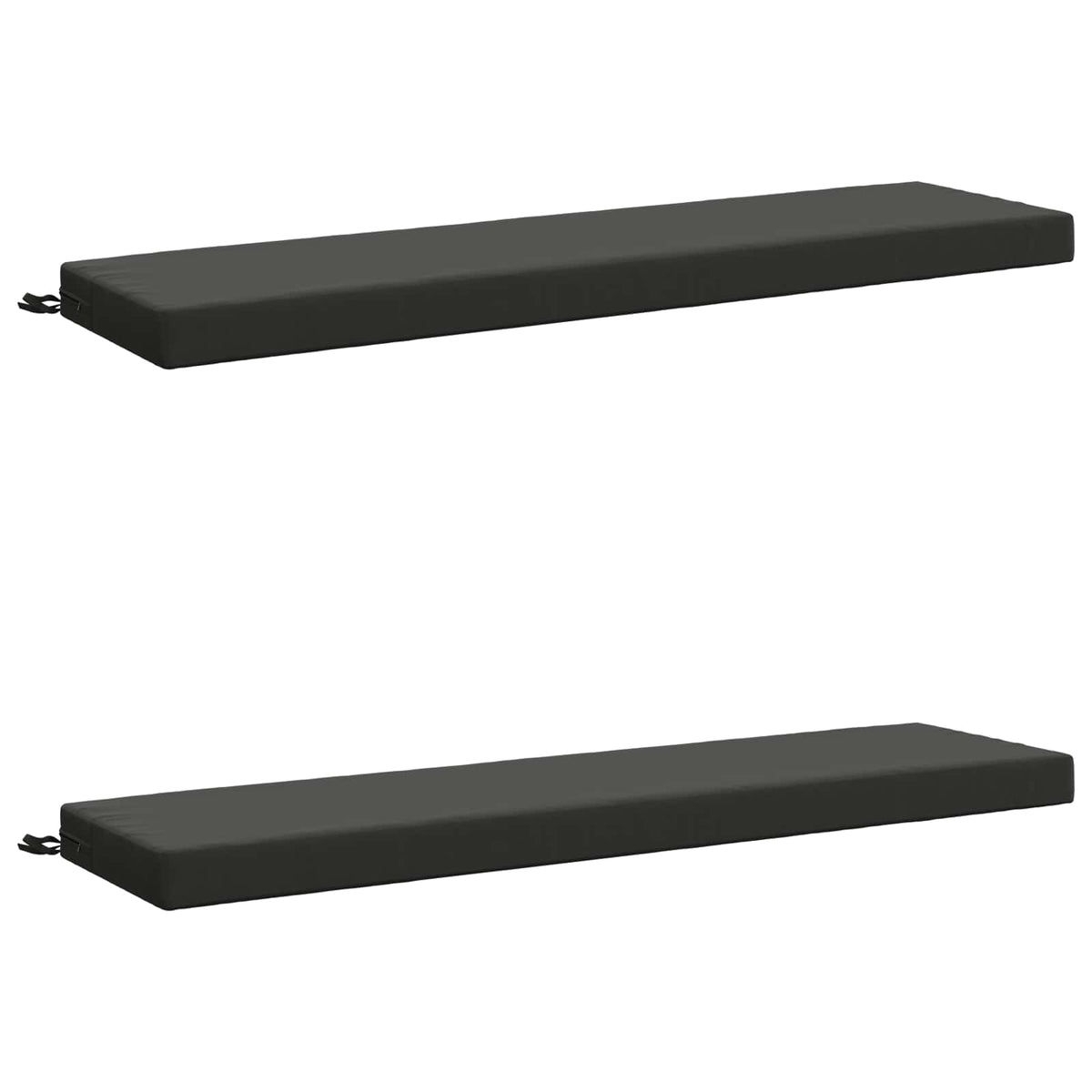2-Piece Bench Cushions SOEST 2 pcs 100% Polyester Anthracite