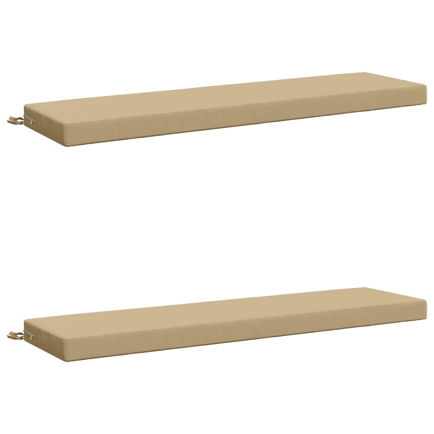 2-Piece Bench Cushions SOEST 2 pcs 100% Polyester Beige