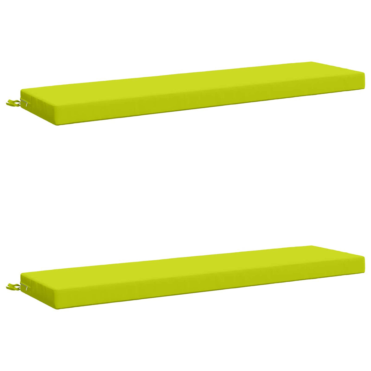 2-Piece Bench Cushions SOEST 2 pcs 100% Polyester Bright Green