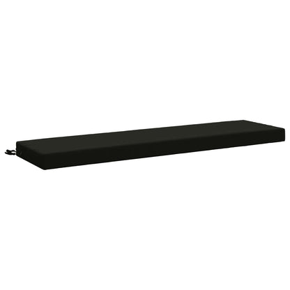 Bench Cushion SOEST 100% Polyester Black 150 x 40 x 8 cm