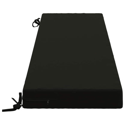 Bench Cushion SOEST 100% Polyester Black 150 x 40 x 8 cm