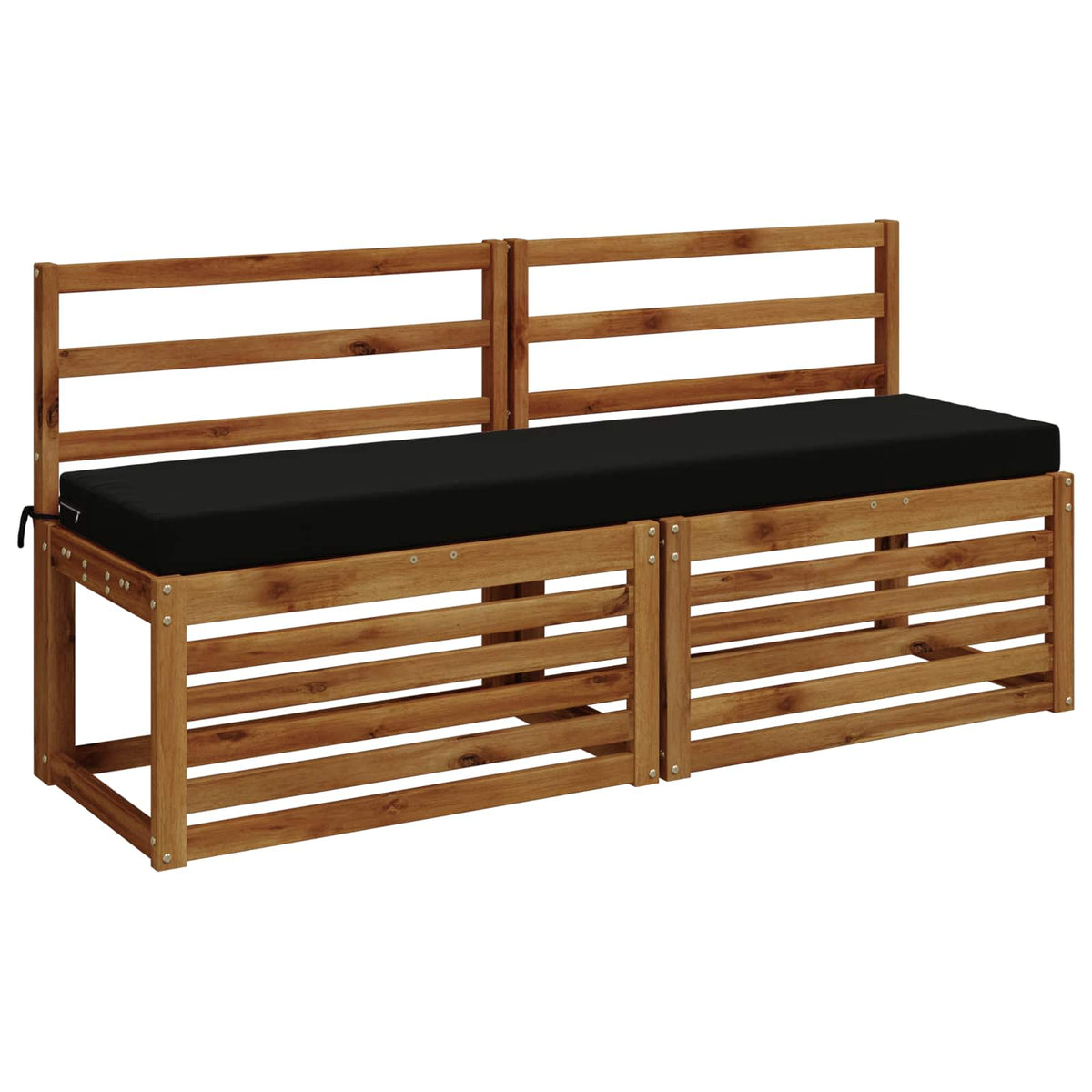 2-Piece Bench Cushions SOEST 2 pcs 100% Polyester Black