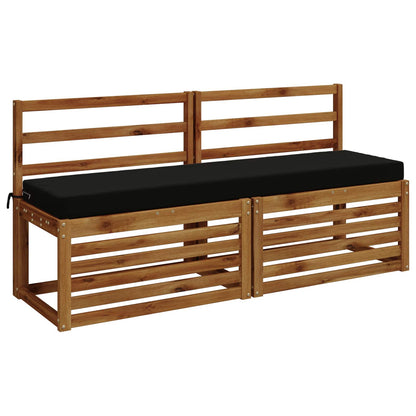 2-Piece Bench Cushions SOEST 2 pcs 100% Polyester Black
