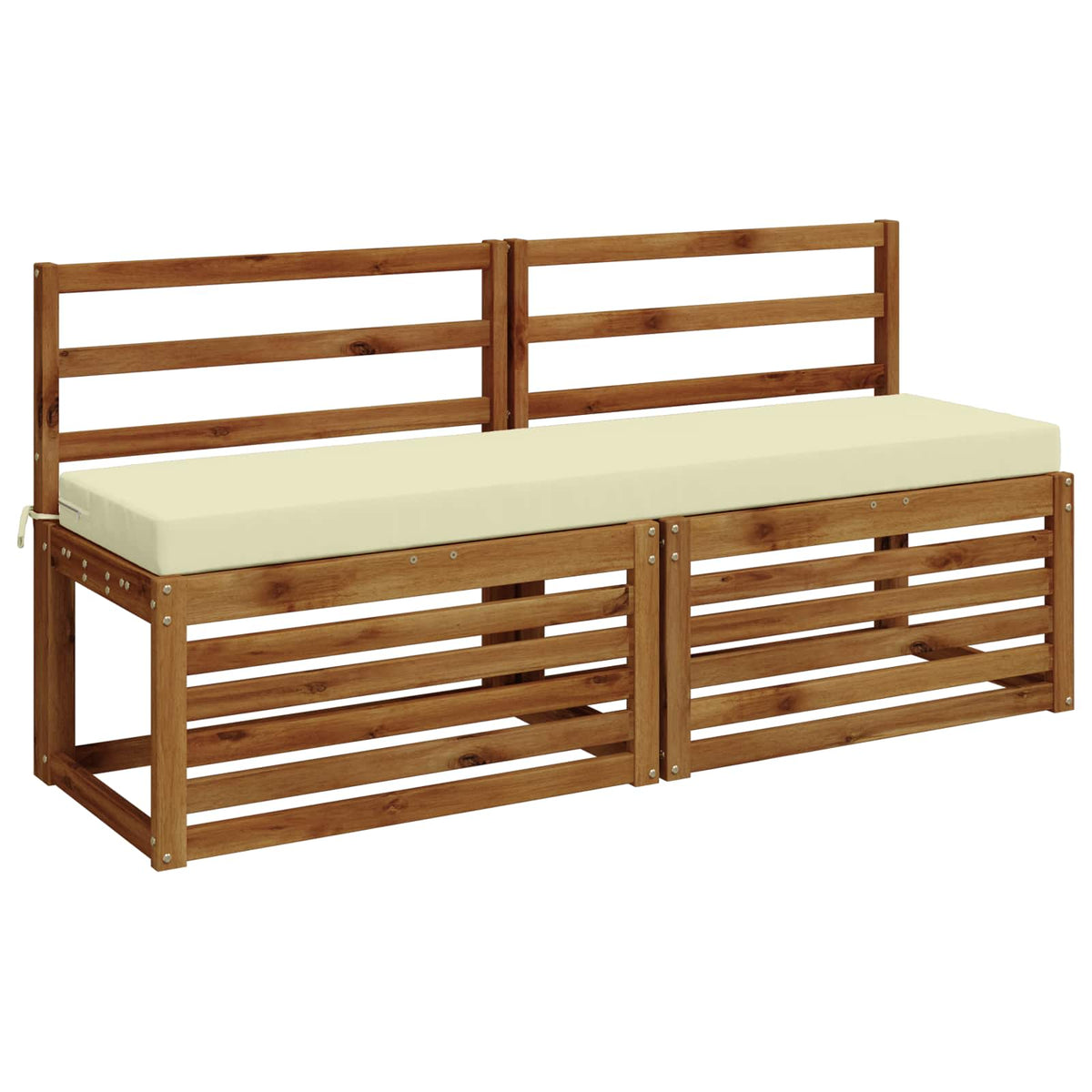 2-Piece Bench Cushions SOEST 2 pcs 100% Polyester Cream