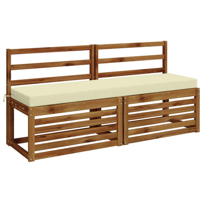 2-Piece Bench Cushions SOEST 2 pcs 100% Polyester Cream