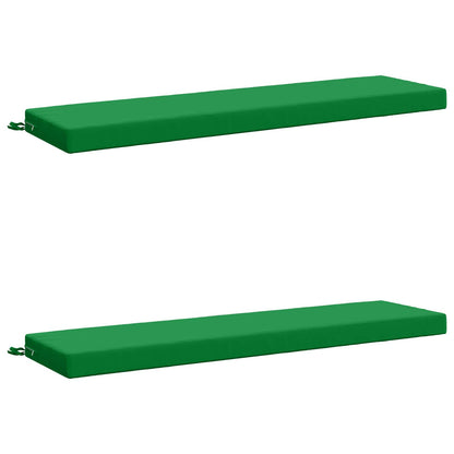 2-Piece Bench Cushions SOEST 2 pcs 100% Polyester Green