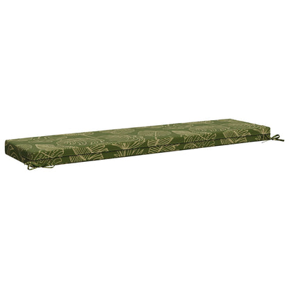 Bench Cushion SOEST 100% Polyester Leaf Design 150 x 40 x 8 cm