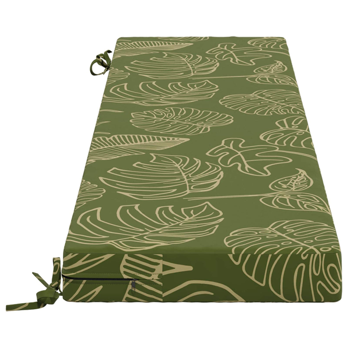 Bench Cushion SOEST 100% Polyester Leaf Design 150 x 40 x 8 cm