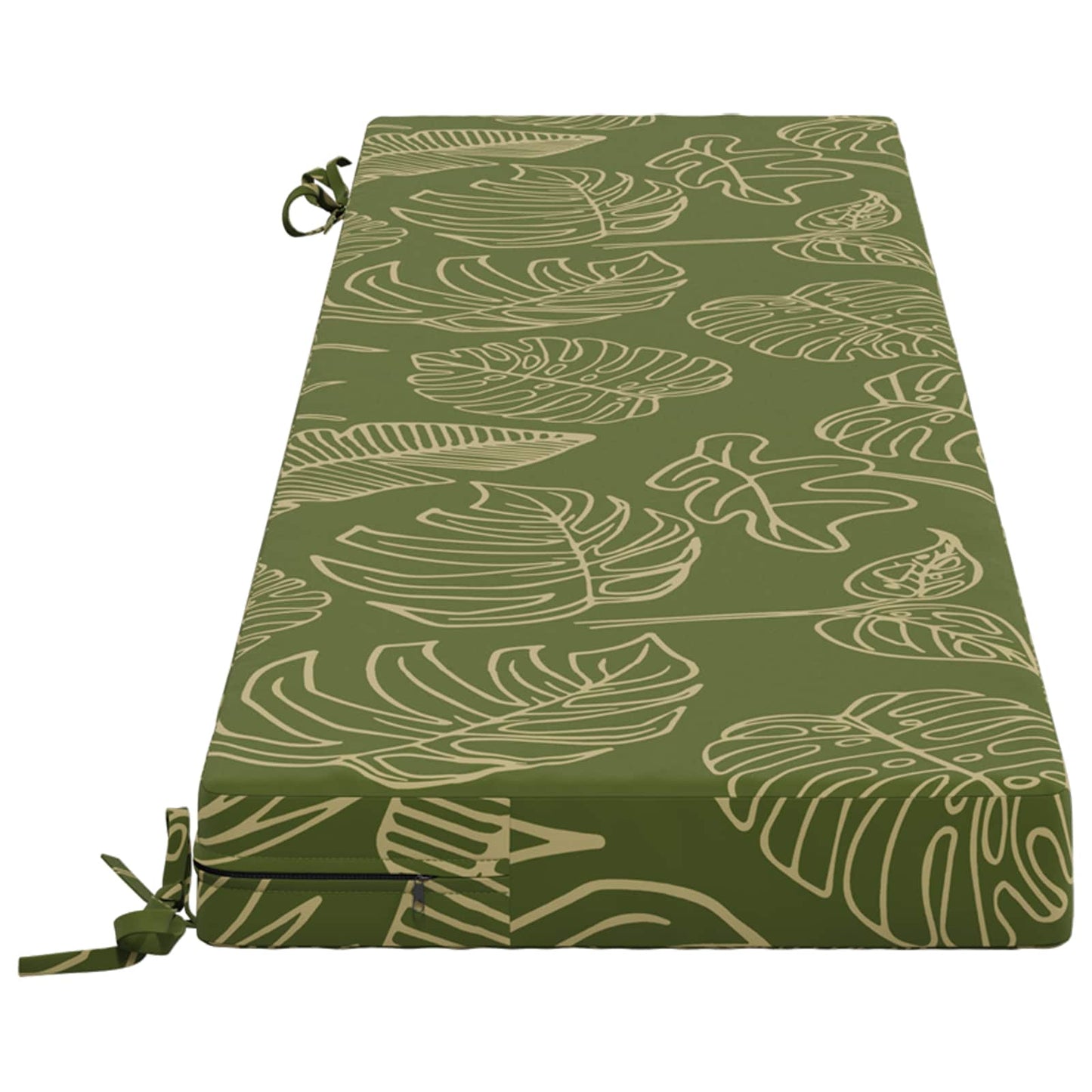 2-Piece Bench Cushions SOEST 2 pcs 100% Polyester Leaf Design