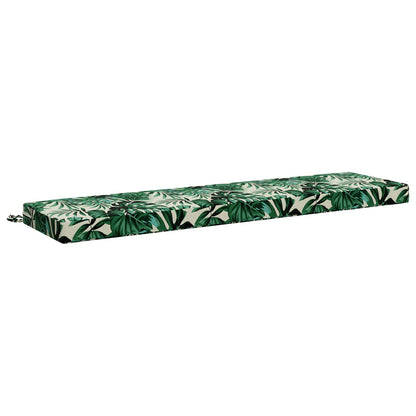 2-Piece Bench Cushions SOEST 2 pcs 100% Polyester Leaf Pattern