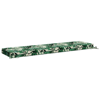 2-Piece Bench Cushions SOEST 2 pcs 100% Polyester Leaf Pattern