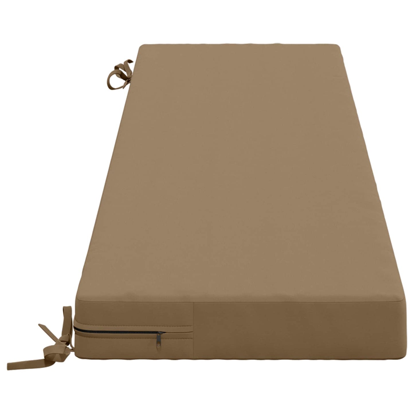 2-Piece Bench Cushions SOEST 2 pcs 100% Polyester Taupe