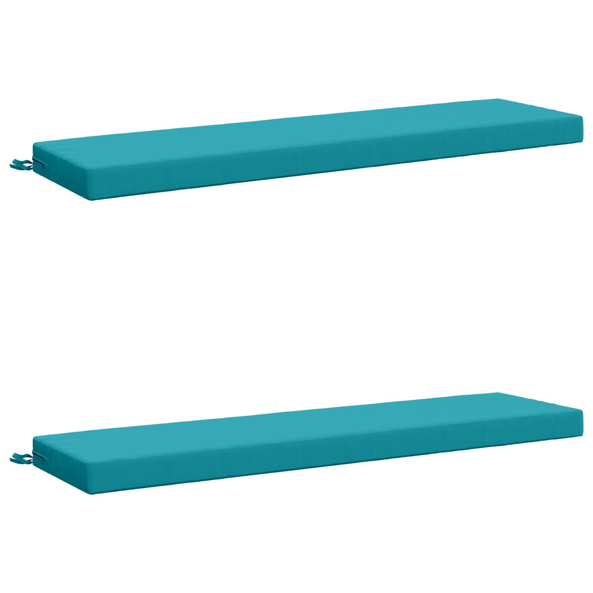 2-Piece Bench Cushions SOEST 2 pcs 100% Polyester Turquoise