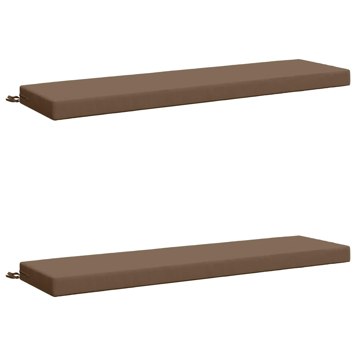 2-Piece Bench Cushions SOEST 2 pcs 100% Polyester Taupe