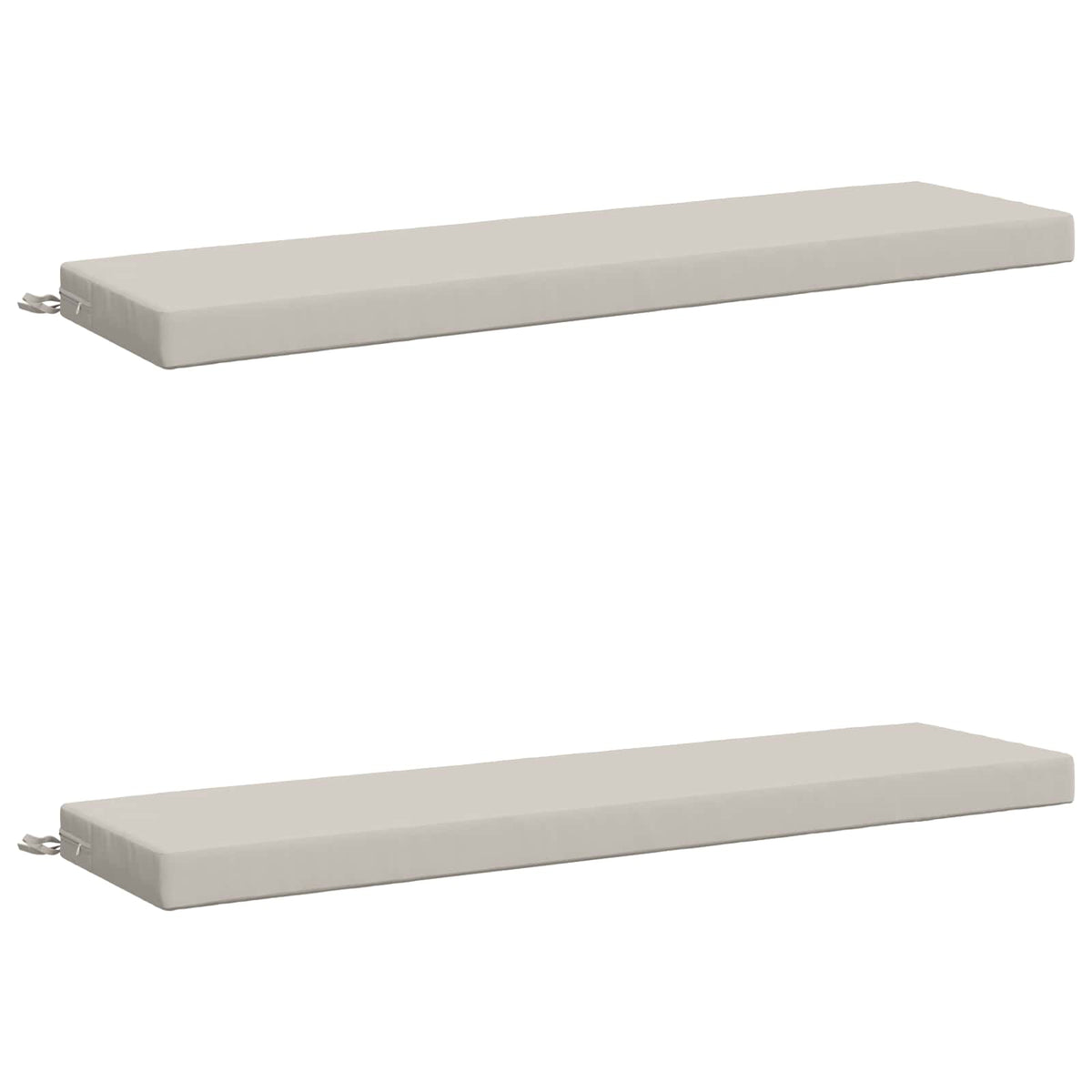 2-Piece Bench Cushions SOEST 2 pcs 100% Polyester White
