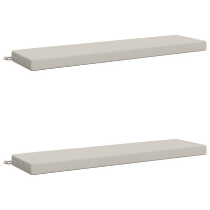 2-Piece Bench Cushions SOEST 2 pcs 100% Polyester White