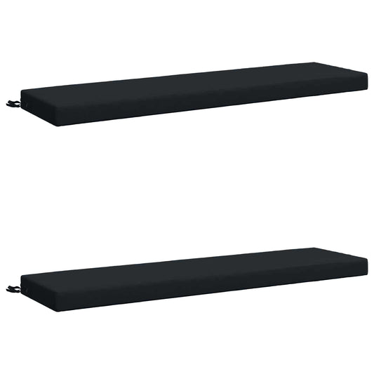 2-Piece Bench Cushions SOEST 2 pcs 100% Polyester Dark Blue