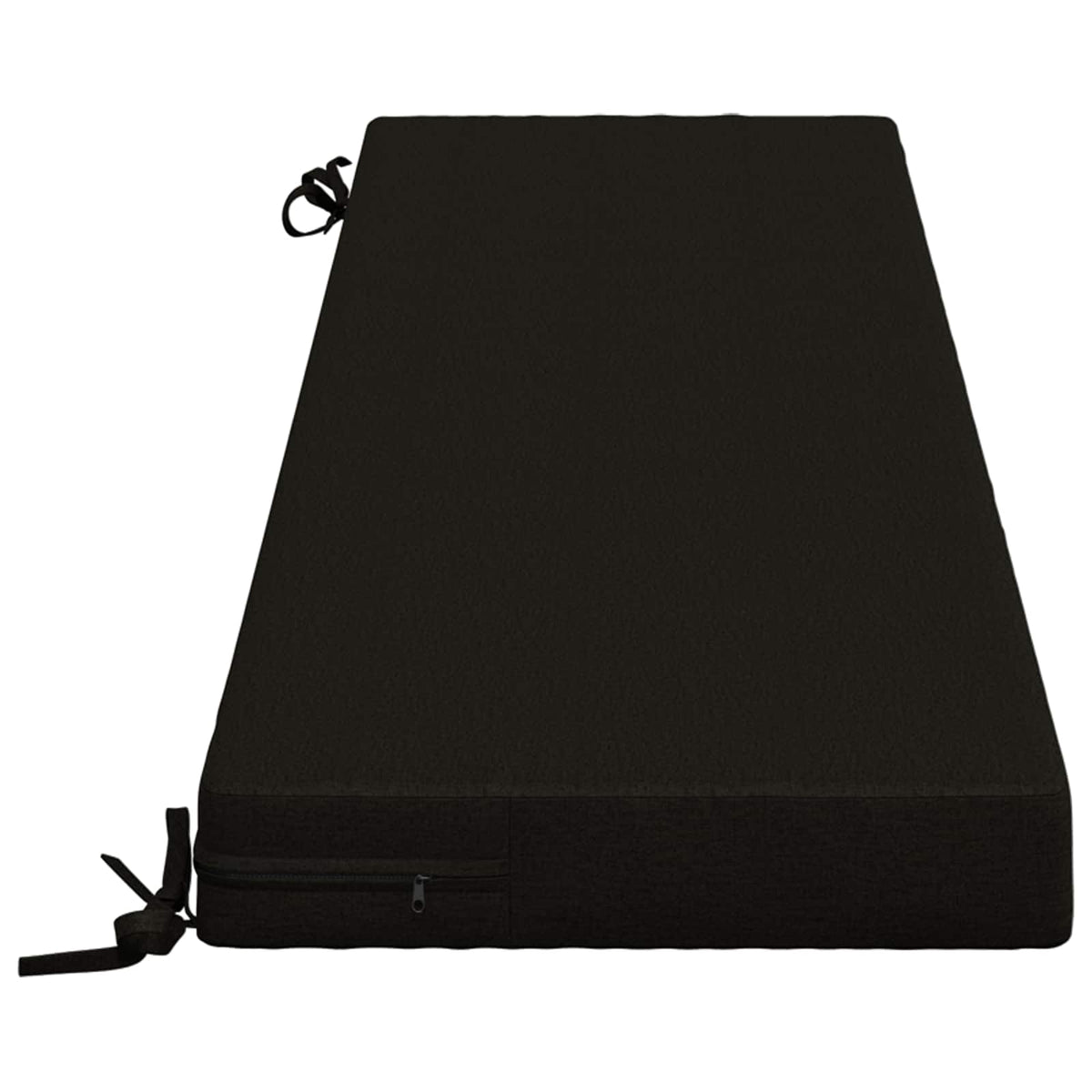 Bench Cushion SOEST 100% Polyester Black 160 x 40 x 8 cm