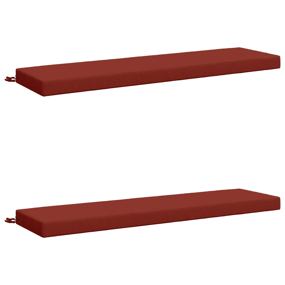 2-Piece Bench Cushions SOEST 2 pcs 100% Polyester Red