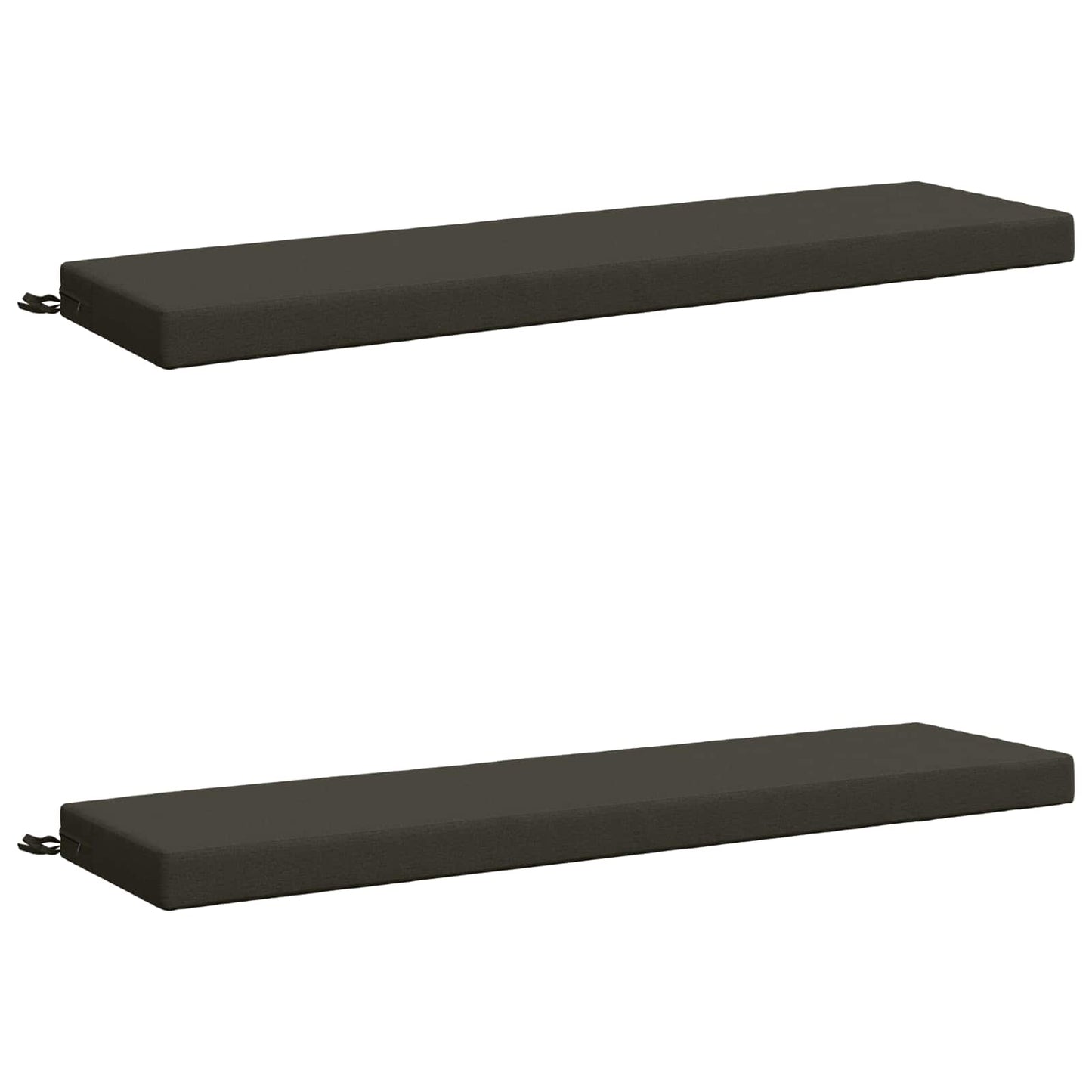 2-Piece Bench Cushions SOEST 2 pcs 100% Polyester Anthracite