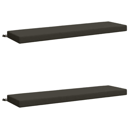 2-Piece Bench Cushions SOEST 2 pcs 100% Polyester Anthracite