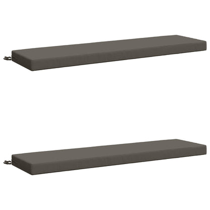 2-Piece Bench Cushions SOEST 2 pcs 100% Polyester Grey