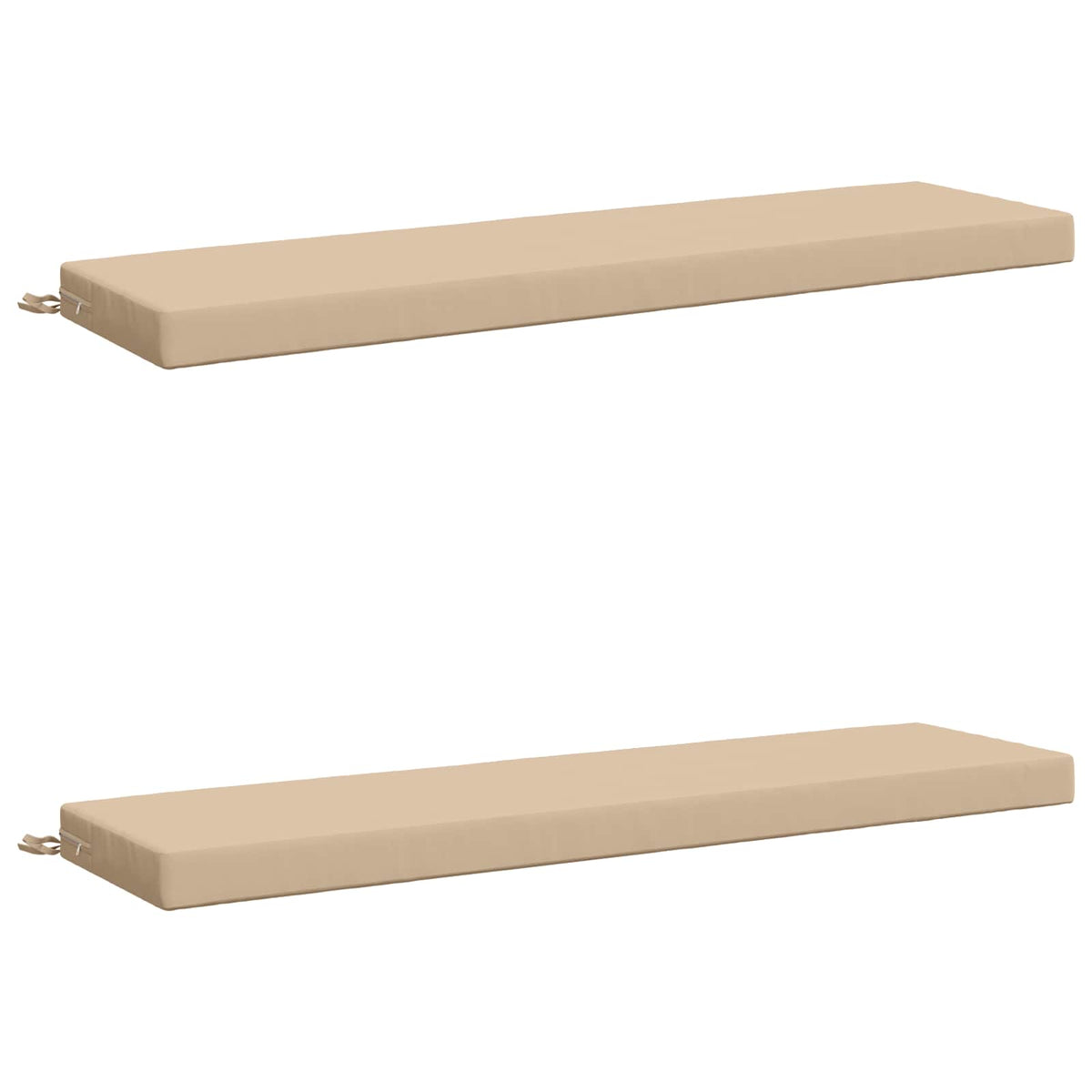 2-Piece Bench Cushions SOEST 2 pcs 100% Polyester Cream