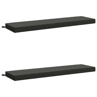 2-Piece Bench Cushions SOEST 2 pcs 100% Polyester Anthracite