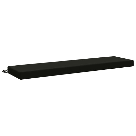 Bench Cushion SOEST 100% Polyester Black 160 x 40 x 8 cm