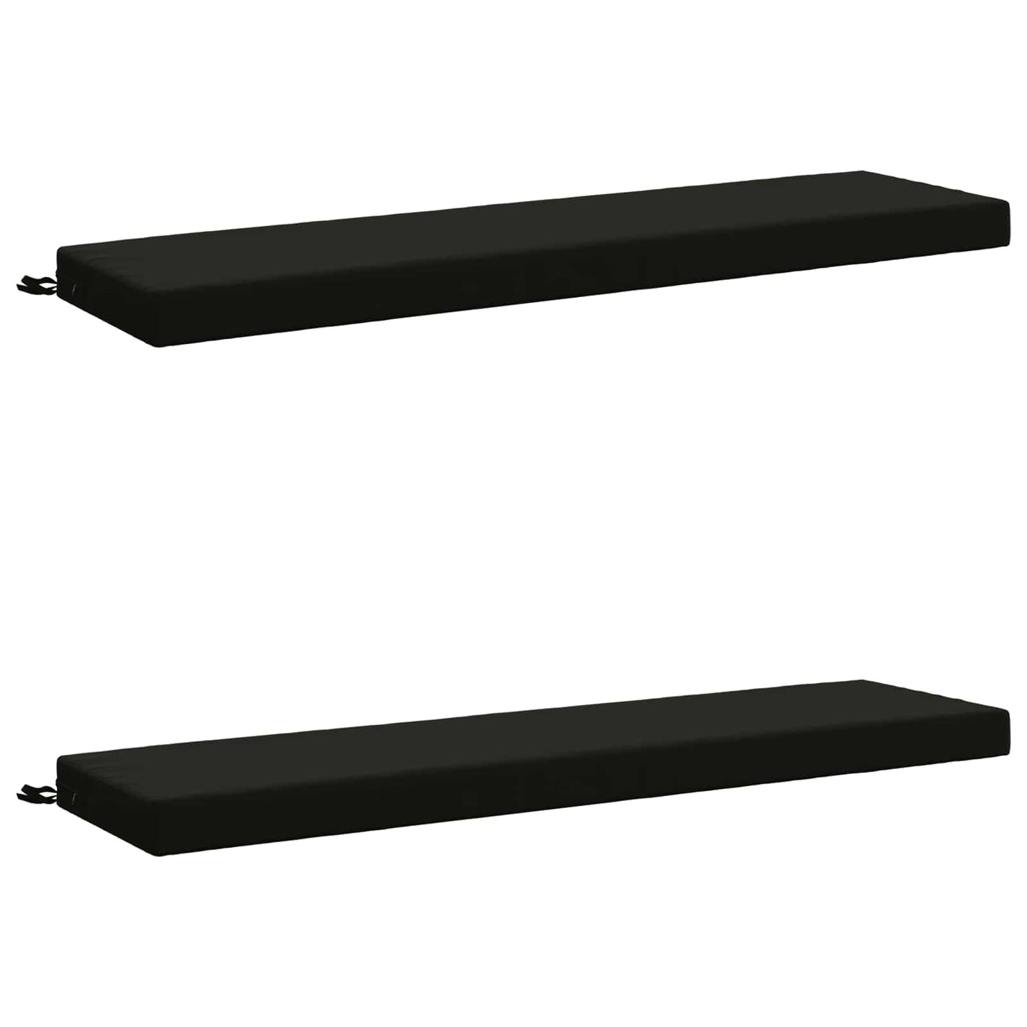 2-Piece Bench Cushions SOEST 2 pcs 100% Polyester Black