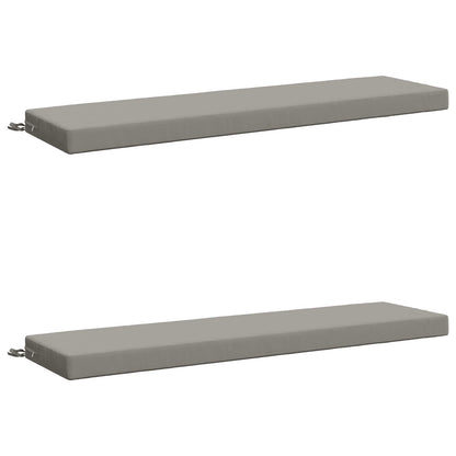 2-Piece Bench Cushions SOEST 2 pcs 100% Polyester Grey