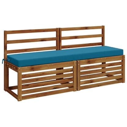 2-Piece Bench Cushions SOEST 2 pcs 100% Polyester Light Blue