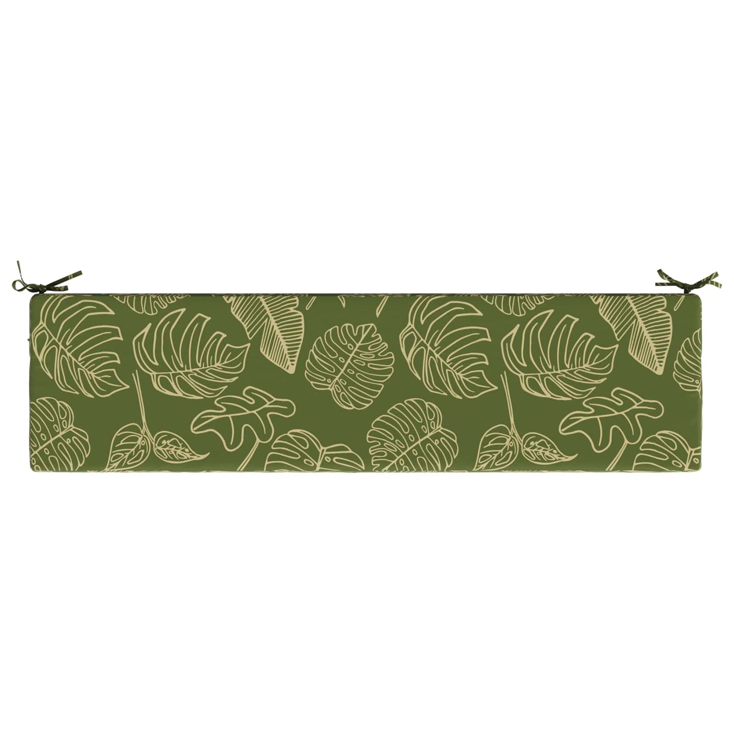 2-Piece Bench Cushions SOEST 2 pcs 100% Polyester Leaf Design