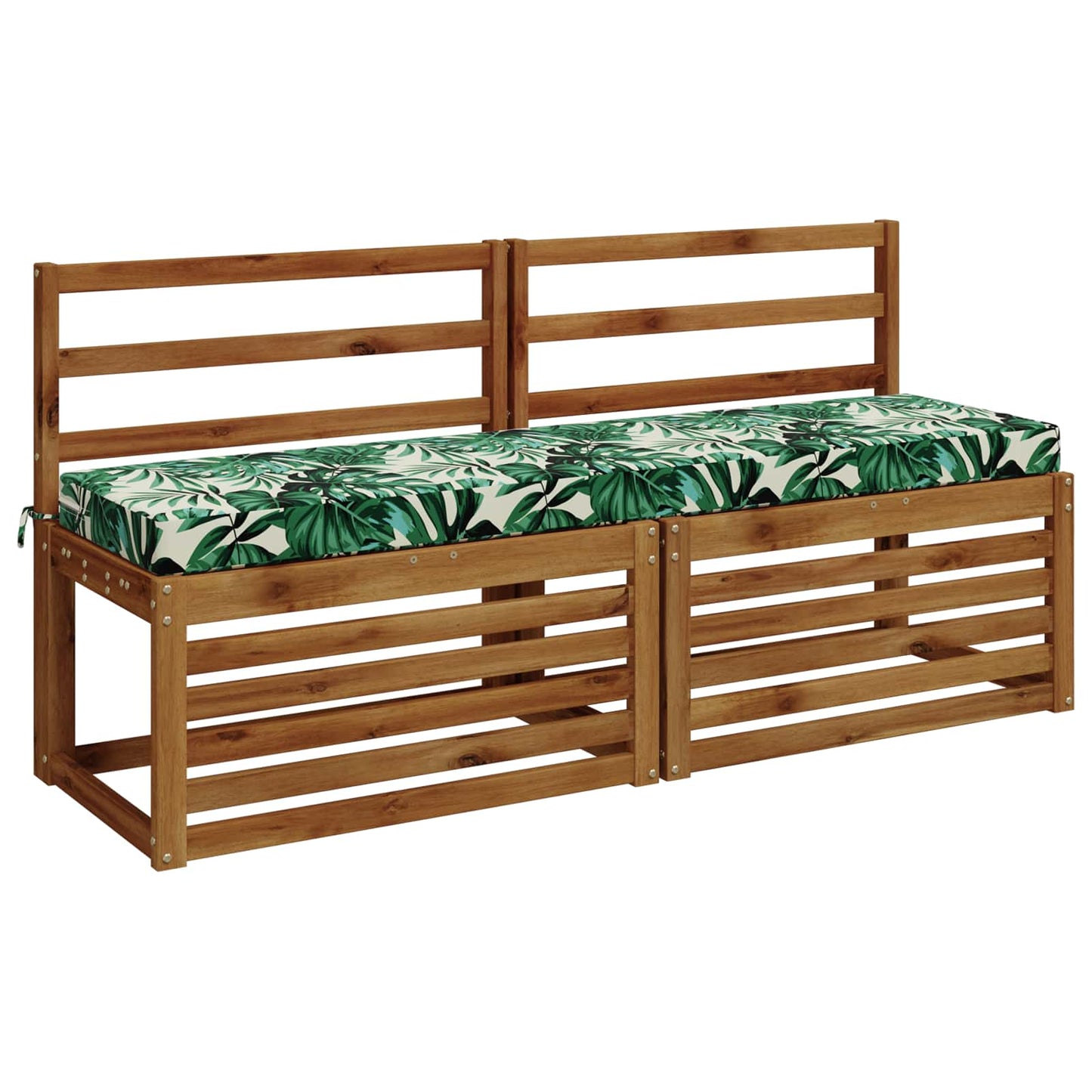 Bench Cushion SOEST 100% Polyester Leaf Pattern 160 x 40 x 8 cm