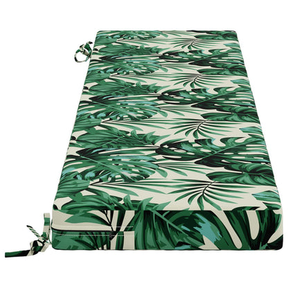 2-Piece Bench Cushions SOEST 2 pcs 100% Polyester Leaf Pattern