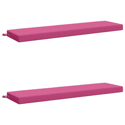 2-Piece Bench Cushions SOEST 2 pcs 100% Polyester Pink