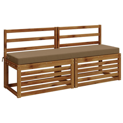 2-Piece Bench Cushions SOEST 2 pcs 100% Polyester Taupe