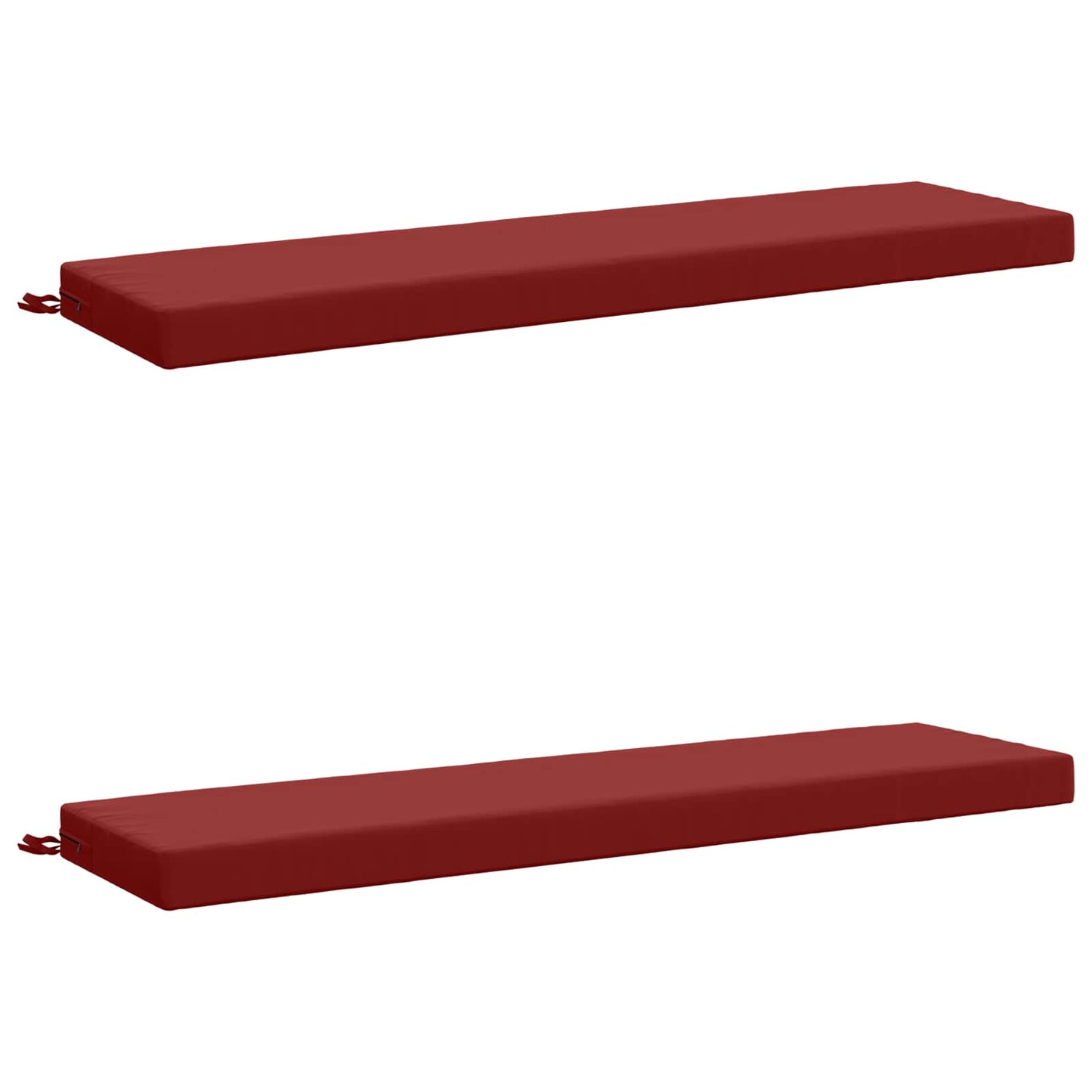 2-Piece Bench Cushions SOEST 2 pcs 100% Polyester Wine Red