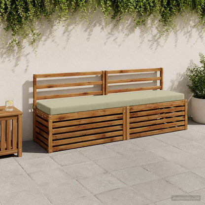 2-Piece Bench Cushions SOEST 2 pcs 100% Polyester Light Green