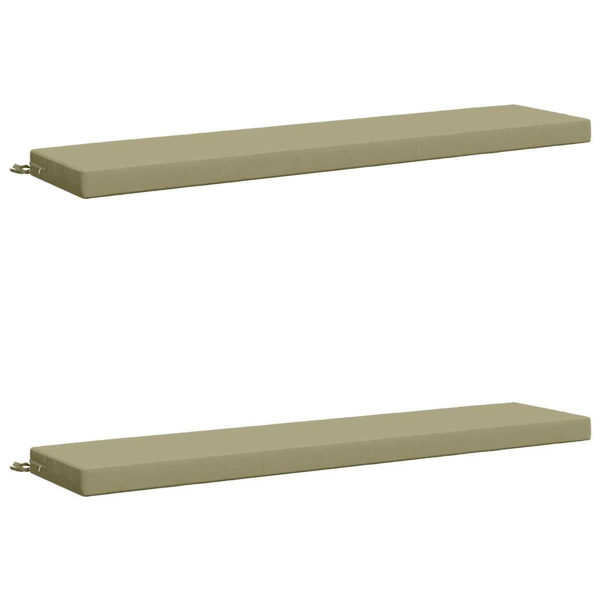 2-Piece Bench Cushions SOEST 2 pcs 100% Polyester Light Green