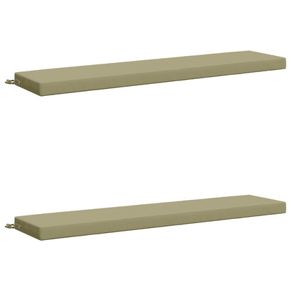 2-Piece Bench Cushions SOEST 2 pcs 100% Polyester Light Green