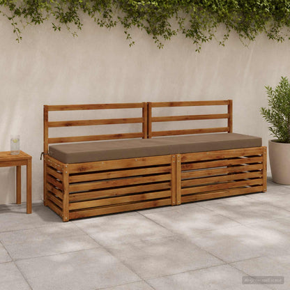 Bench Cushion SOEST 100% Polyester Taupe 180 x 40 x 8 cm
